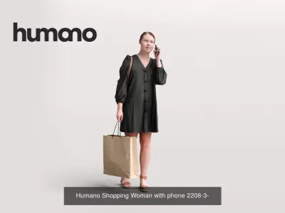 Humano 6-Pack - SHOPPING PEOPLE - 6x 3D models A