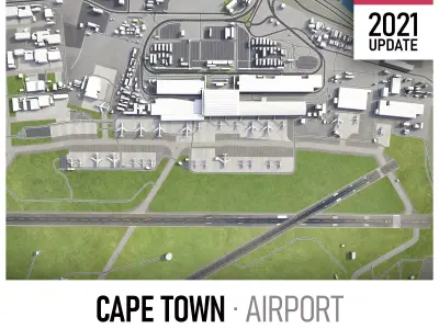Cape Town Airport Low-poly 3D model