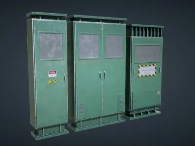 Modular Generators Low-poly 3D model