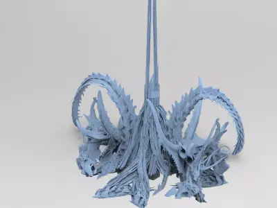 Kraken Under Ocean Temple 3 3D model