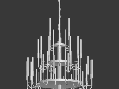 Luxxu Gala Suspension Chandelier 3D model
