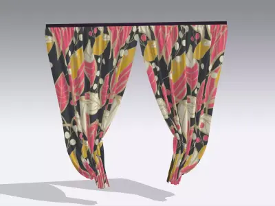 Curtain Low-poly 3D model 32