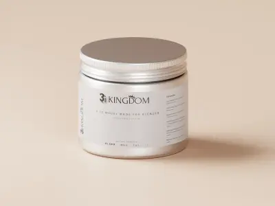 Aluminum Cosmetic Jar  Low-poly 3D model