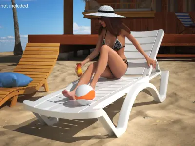  Woman Sun Lounger Bluetooth Speaker 