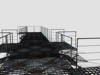 Modular Sci Fi Floor Low-poly 3D model