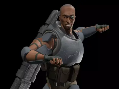 Futuristic Soldier 3D model