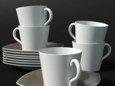 Tea Cup Low-poly 3D model