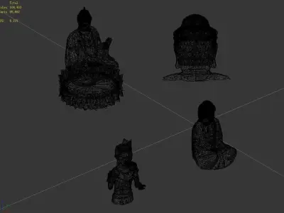Sculpture - Pool Buddha 12 3D model