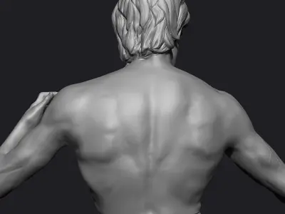 Bruce Lee Statue Zbrush 3D model