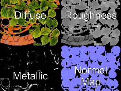 Vibrant Plant Pot model pack Low-poly 3D model