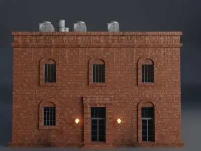 URBAN CITY BUILDING 11 Low-poly 3D model