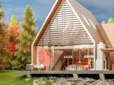 House on the lake 3D model