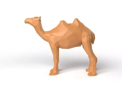 Camel Low Poligonal Low-poly 3D model