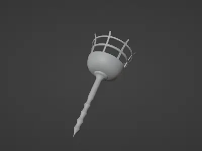 dungeon medieval torch flambau castle Low-poly 3D model