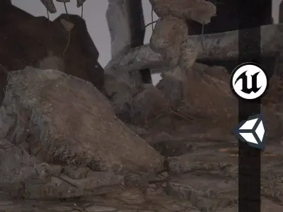 Rubble and Debris - Collection 1 Low-poly 3D model