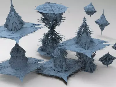 Sci Fi Locust Hive collection 3D model