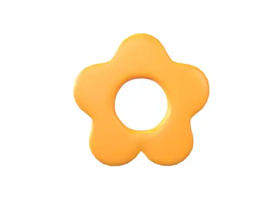 Flower Symbol v3 001 Low-poly 3D model