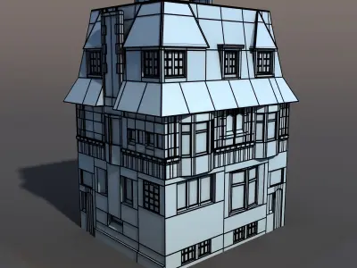 Apartment House 44 Low-poly 3D model