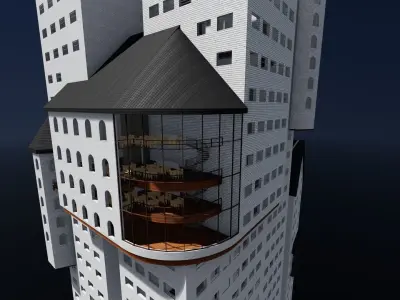 Castle-like Building I Skyscraper 3D model