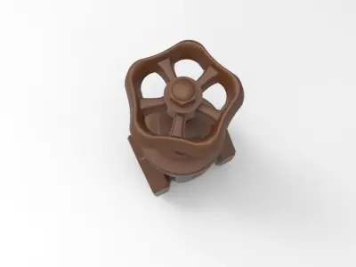 crane gate valve 3D print model