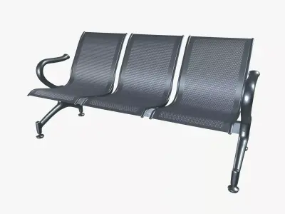 waiting area chair Low-poly 3D model