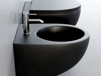 Esedra by SDR Ceramiche Bull Wall-Hung WC Low-poly 3D model