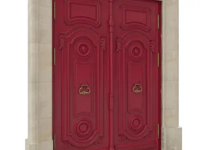 Entrance classic door 25 3D model