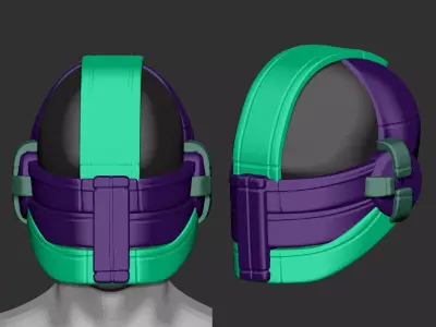  helmet high poly sculpt 3d printable  3D model