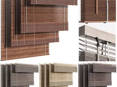 Wooden Blind 01 90 cm 3D model