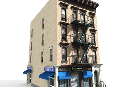 Nyc Building 05 type 1 Low-poly 3D model
