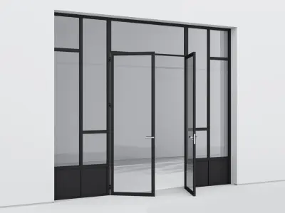 Aluminium door 316 3D model