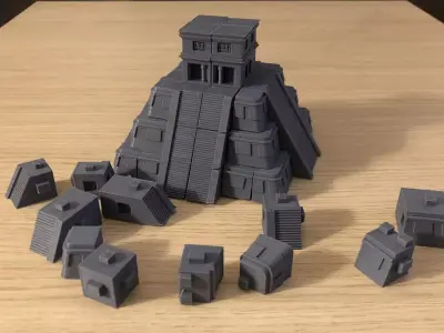 chichen itza 3D jigsaw puzzle 3D print model