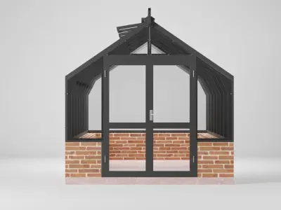 Lahe 6 Green House Low-poly 3D model