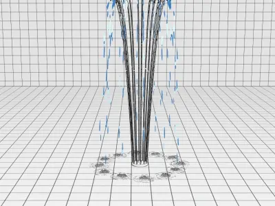 Lumion fountain - animated Low-poly 3D model