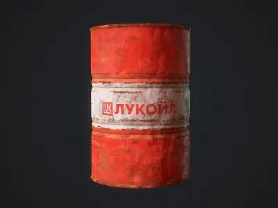Oil barrel Low-poly 3D model