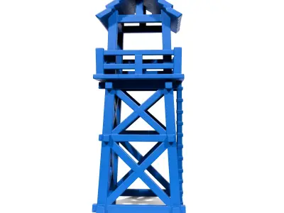 Wooden watchtower 3D print model