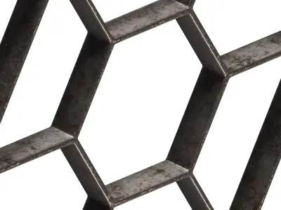 Rusty Window Grill 3D model