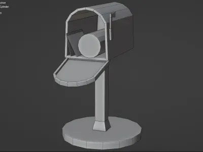 Home Mail Box Low-poly 3D model