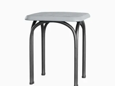 Steel Stool 02 3D model