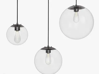 Globe pendant lamp by West Elm 3D model
