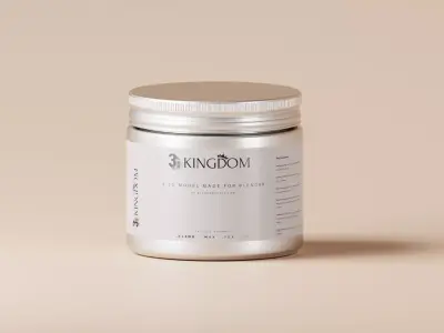 Aluminum Cosmetic Jar  Low-poly 3D model