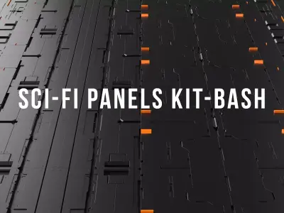 Sci-Fi Panels Kit-Bash 3D model
