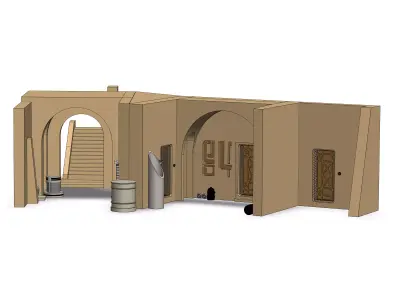 Docking Bay 94 Complete Entrance Diorama 3D print model
