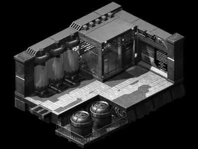 Sci Fi Building-Science Academy 04 3D model