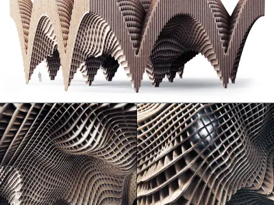 Parametric big Hall 3D model