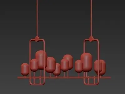 Vintage Pendant Lights 3D model