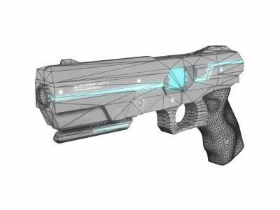 Sci-Fi Gun Black Eagle Low-poly 3D model
