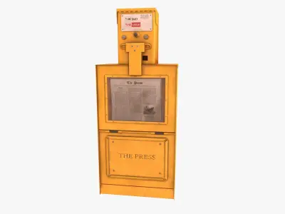 Newspaper Box Low-poly 3D model