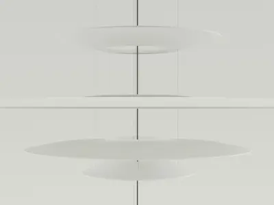 Chandelier pendant light with circular shape hanging from cei... 3D model