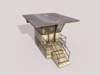 Old Security Booth 3D model
